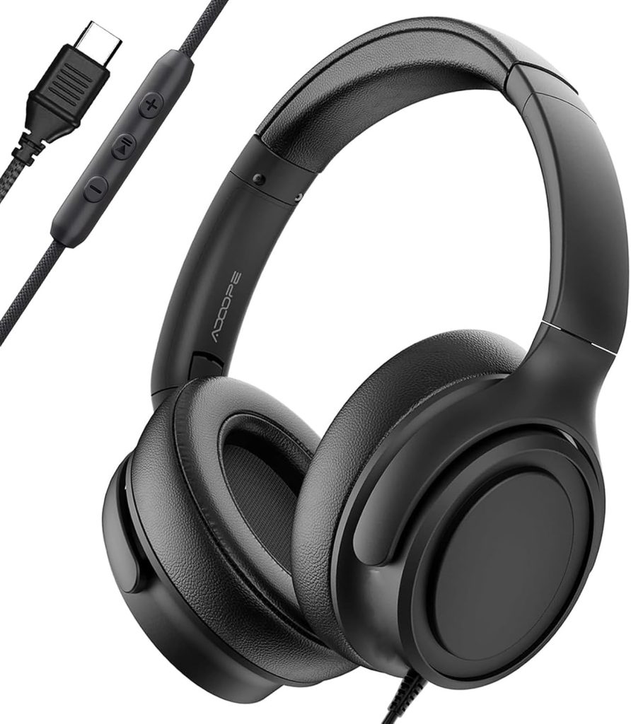 ADOOPE Wired Over-Ear Headphones with USB C Connector, Hi-Fi Stereo Sound, Noise-Isolating Ear Cups, Comfortable Fit for - ADOOPE Wired Over review