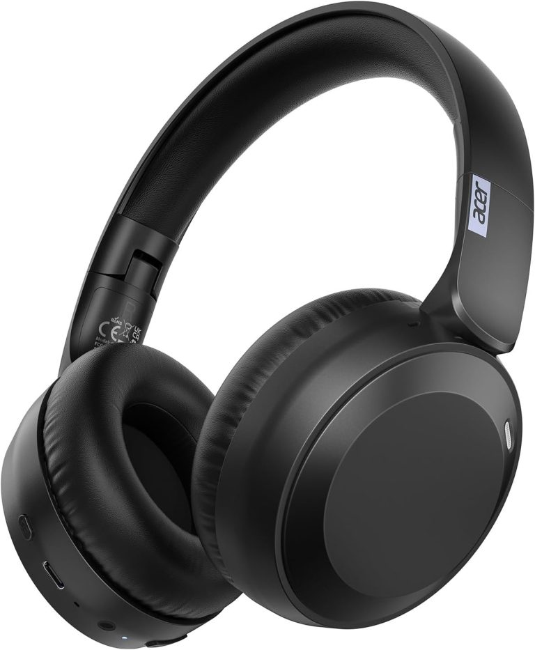 acer Wireless Bluetooth Headphones, 70 Hours Playtime, Foldable Over-Ear Headphones with 40mm Drivers, Memory Foam Earpa - acer Wireless Bluetooth review