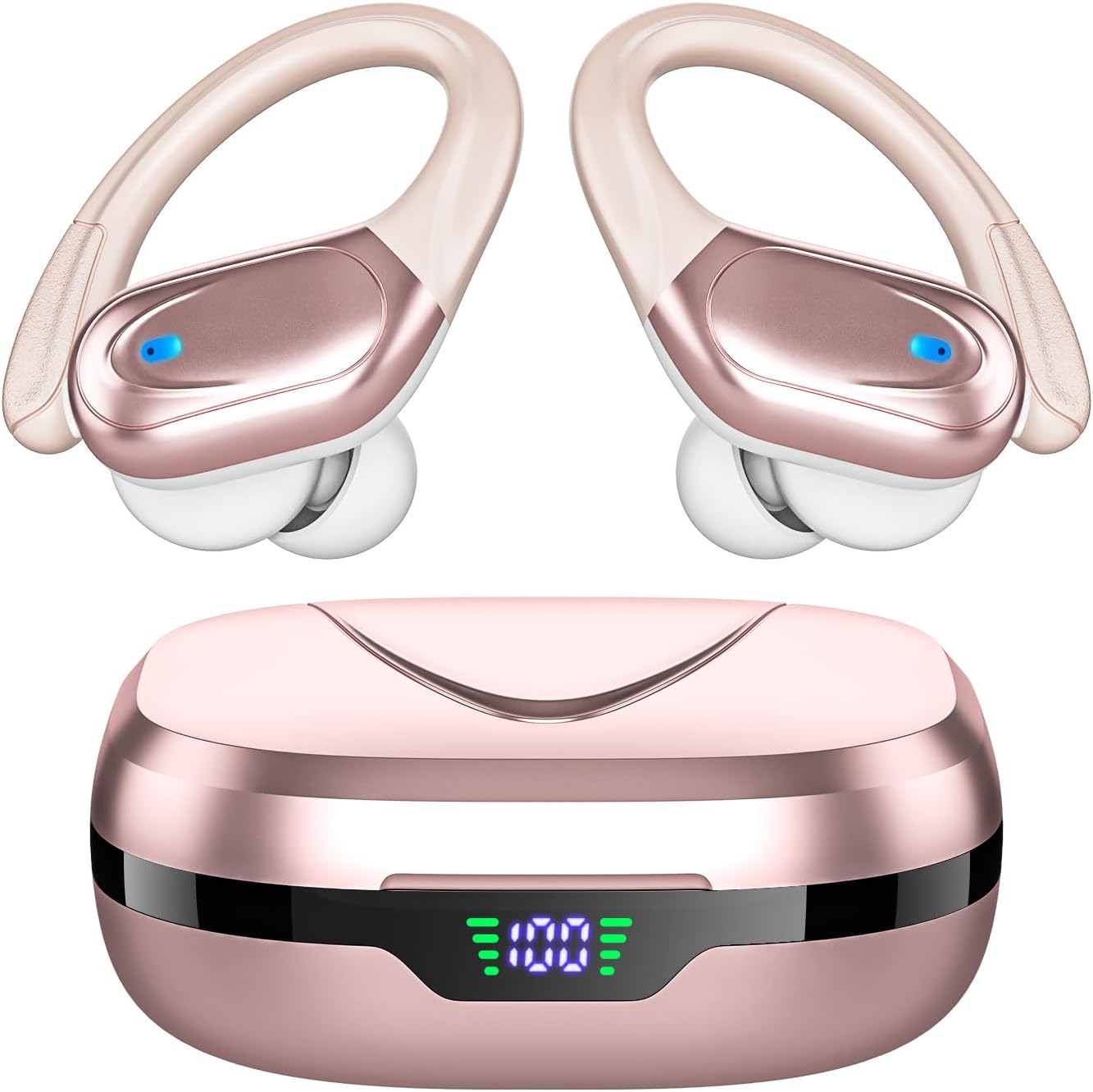 HAOYUYAN Sports Bluetooth Headphones, 80Hrs Playtime Wireless Earbuds with LED Power Display, IPX7 Waterproof Earphones - HAOYUYAN Sports Bluetooth review