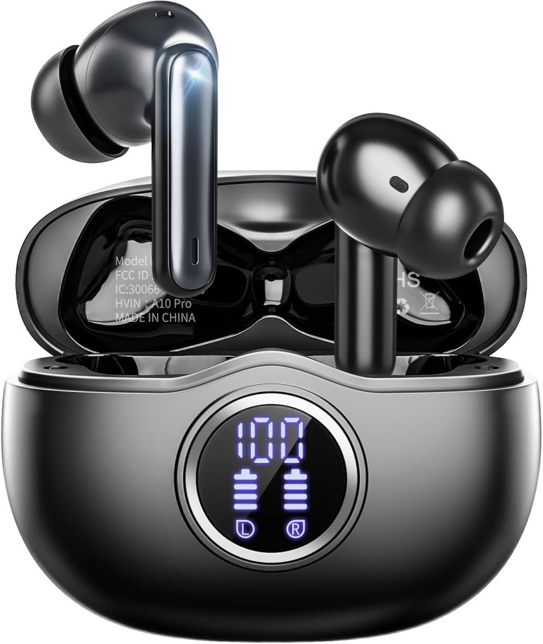 Wireless Earbuds, Bluetooth 5.3 Headphones HiFi Stereo 50H Playback LED Digital Display Ear Buds with ENC Noise Cancelin - Wireless Earbuds review