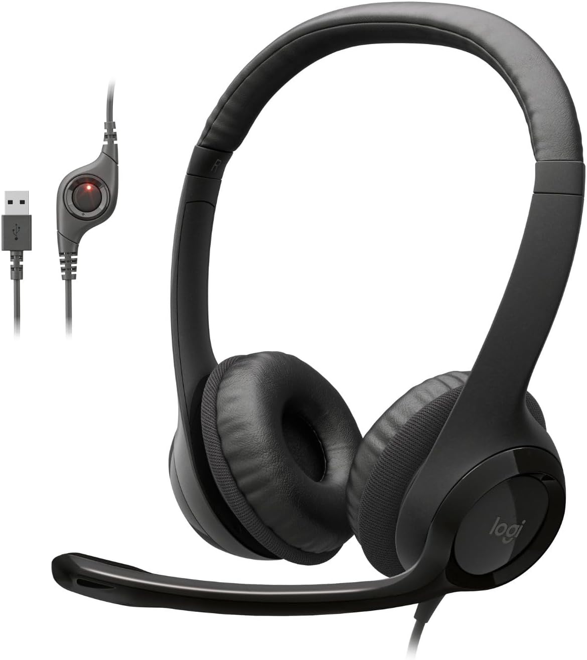 Logitech H390 Wired Headset for PC/Laptop, Stereo Headphones with Noise Cancelling Microphone, USB-A, in-Line Controls, - Logitech H390 Wired review