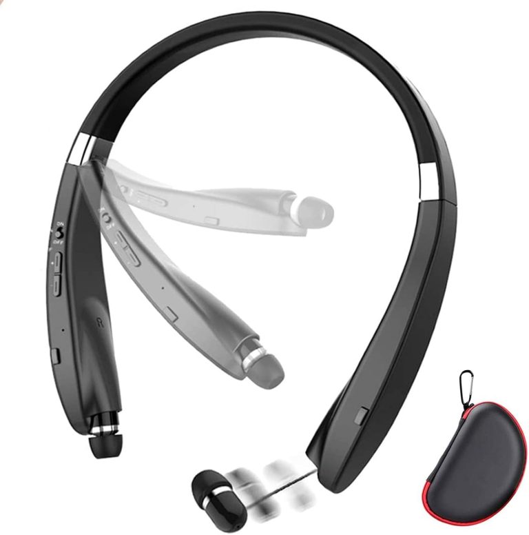 Foldable Bluetooth Headset, Beartwo Lightweight Retractable Bluetooth Headphones for Sports&Exercise, Noise Cancelling S - Foldable Bluetooth Headset review